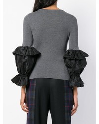 Женский темно-серый свитер с круглым вырезом от Isa Arfen