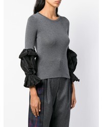 Женский темно-серый свитер с круглым вырезом от Isa Arfen