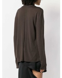 Женский темно-серый свитер с круглым вырезом от Rick Owens