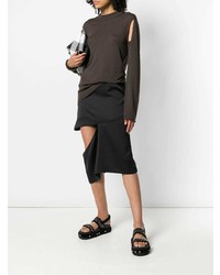 Женский темно-серый свитер с круглым вырезом от Rick Owens