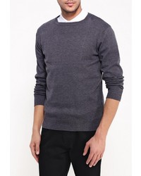 Мужской темно-серый свитер с круглым вырезом от Deblasio