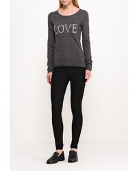 Женский темно-серый свитер с круглым вырезом от Delicate Love