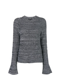 Женский темно-серый свитер с круглым вырезом от Derek Lam