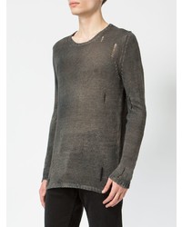 Мужской темно-серый свитер с круглым вырезом от Avant Toi