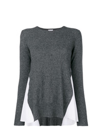 Женский темно-серый свитер с круглым вырезом от Dondup