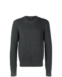 Мужской темно-серый свитер с круглым вырезом от DSQUARED2