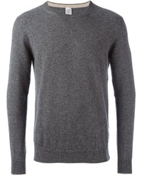 Мужской темно-серый свитер с круглым вырезом от Eleventy