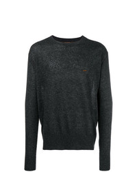 Мужской темно-серый свитер с круглым вырезом от Ermenegildo Zegna Couture