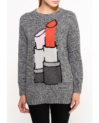 Женский темно-серый свитер с круглым вырезом от Escada Sport