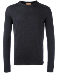 Мужской темно-серый свитер с круглым вырезом от Etro
