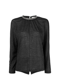 Женский темно-серый свитер с круглым вырезом от Fabiana Filippi