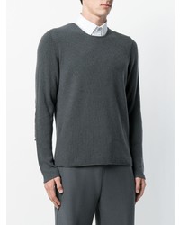 Мужской темно-серый свитер с круглым вырезом от Maison Margiela