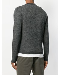 Мужской темно-серый свитер с круглым вырезом от Jijibaba