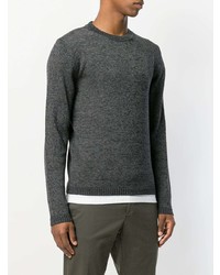 Мужской темно-серый свитер с круглым вырезом от Jijibaba