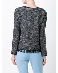 Женский темно-серый свитер с круглым вырезом от Theory