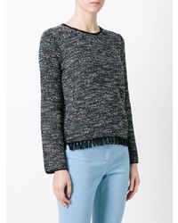 Женский темно-серый свитер с круглым вырезом от Theory
