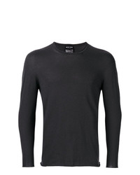 Мужской темно-серый свитер с круглым вырезом от Giorgio Armani