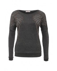 Женский темно-серый свитер с круглым вырезом от Girlondon