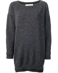 Женский темно-серый свитер с круглым вырезом от Graham & Spencer
