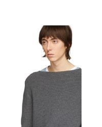 Мужской темно-серый свитер с круглым вырезом от Thom Browne
