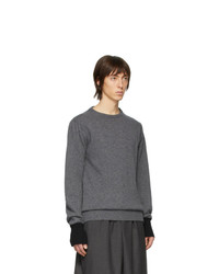 Мужской темно-серый свитер с круглым вырезом от Random Identities