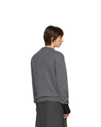 Мужской темно-серый свитер с круглым вырезом от Random Identities