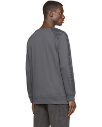 Мужской темно-серый свитер с круглым вырезом от Helmut Lang