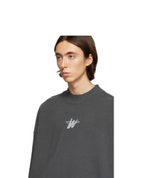 Мужской темно-серый свитер с круглым вырезом от We11done