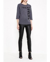 Женский темно-серый свитер с круглым вырезом от Guess Jeans