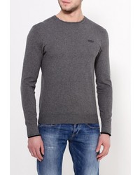 Мужской темно-серый свитер с круглым вырезом от Guess Jeans