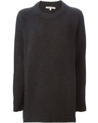 Женский темно-серый свитер с круглым вырезом от Hache