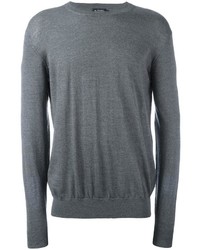 Мужской темно-серый свитер с круглым вырезом от Hackett