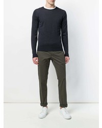 Мужской темно-серый свитер с круглым вырезом от John Smedley