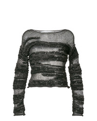 Женский темно-серый свитер с круглым вырезом от Isabel Benenato