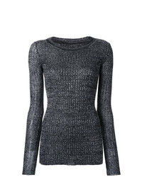 Женский темно-серый свитер с круглым вырезом от Isabel Marant