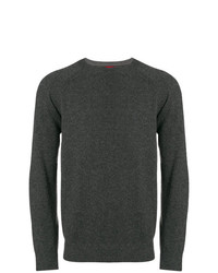 Мужской темно-серый свитер с круглым вырезом от Isaia