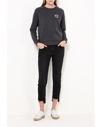 Женский темно-серый свитер с круглым вырезом от Jennyfer