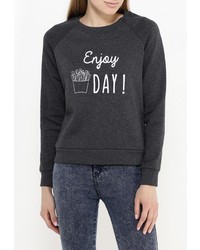 Женский темно-серый свитер с круглым вырезом от Jennyfer