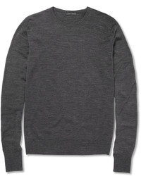 Мужской темно-серый свитер с круглым вырезом от John Smedley