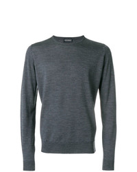 Мужской темно-серый свитер с круглым вырезом от John Smedley