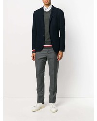 Мужской темно-серый свитер с круглым вырезом от Moncler