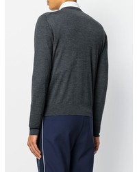 Мужской темно-серый свитер с круглым вырезом от Prada