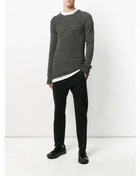 Мужской темно-серый свитер с круглым вырезом от Lost & Found Ria Dunn