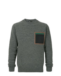 Мужской темно-серый свитер с круглым вырезом от Kolor