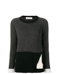 Женский темно-серый свитер с круглым вырезом от Lamberto Losani