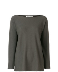 Женский темно-серый свитер с круглым вырезом от Lamberto Losani