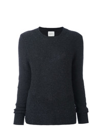 Женский темно-серый свитер с круглым вырезом от Le Kasha