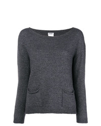 Женский темно-серый свитер с круглым вырезом от Liu Jo