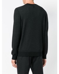 Мужской темно-серый свитер с круглым вырезом от Billionaire