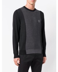 Мужской темно-серый свитер с круглым вырезом от Billionaire